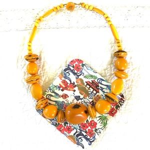 🔴 Chunky Mustard Yellow Necklace